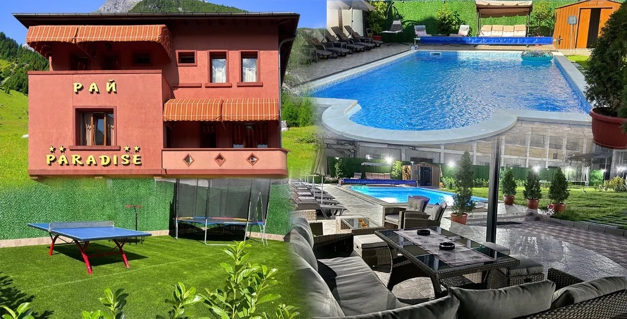 Hotel Rai, pool, garden and relaxation area