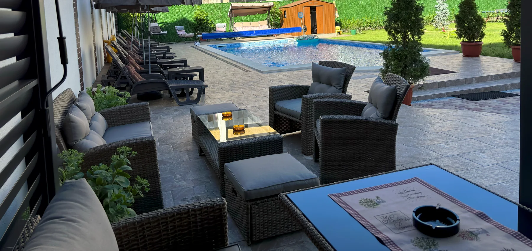 Relaxation area by the pool