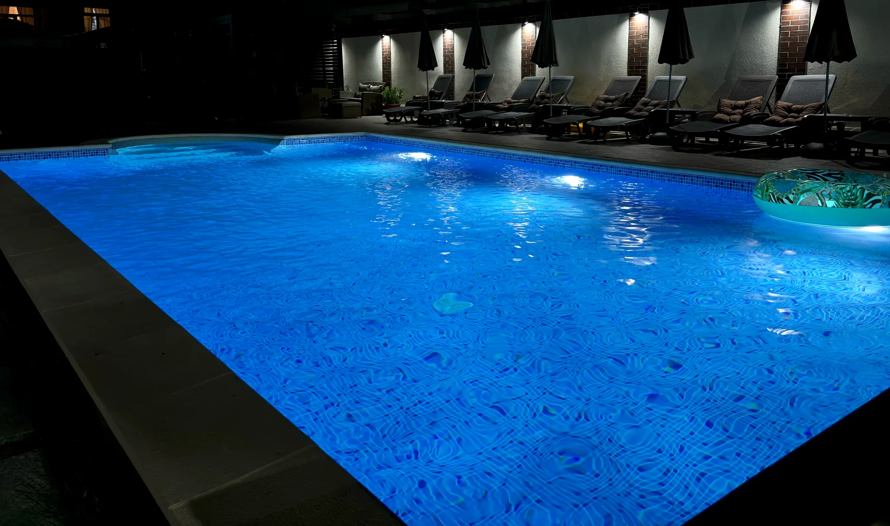 Pool in the evening